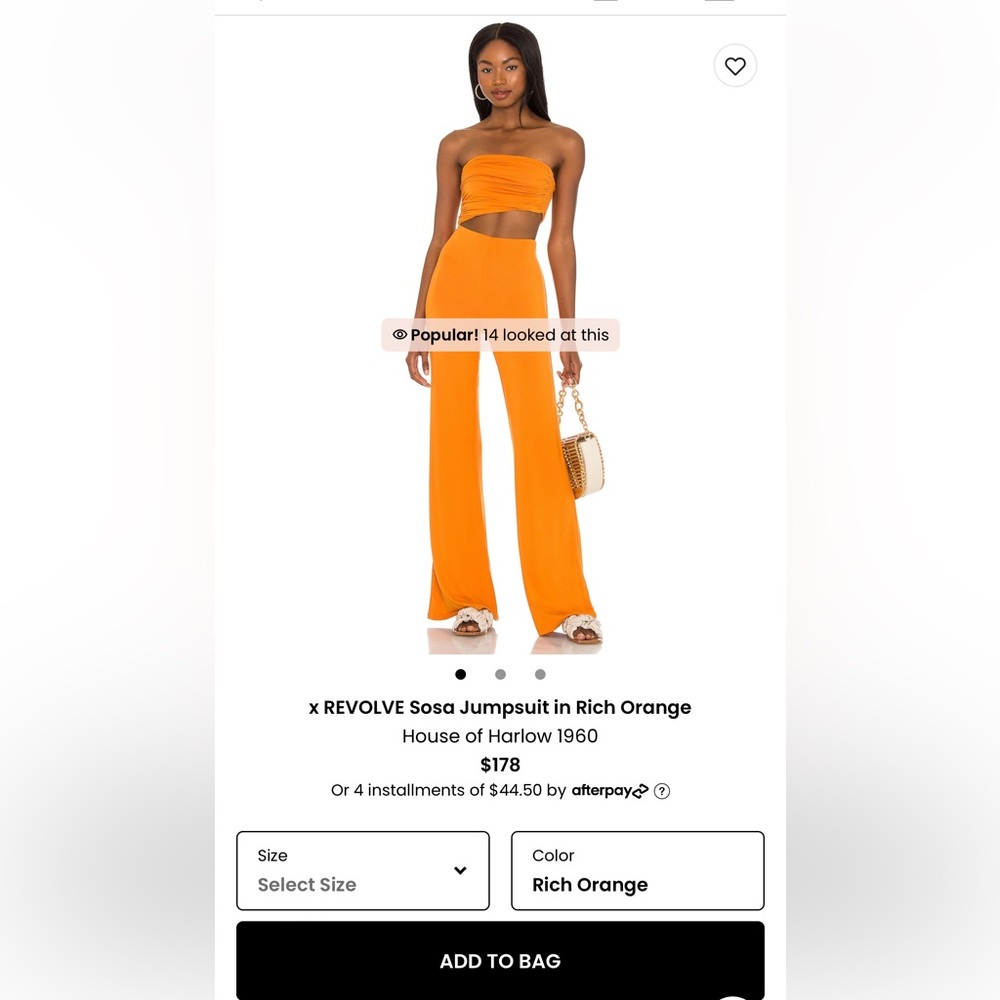 House of Harlow Jumpsuit in Rich Orange